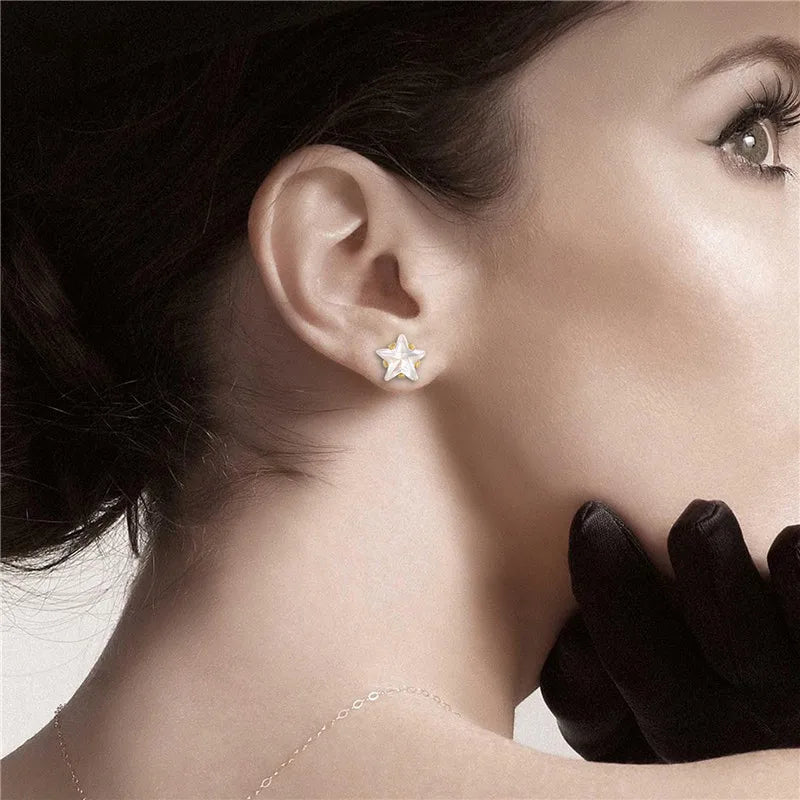 Gold Star Earrings Set