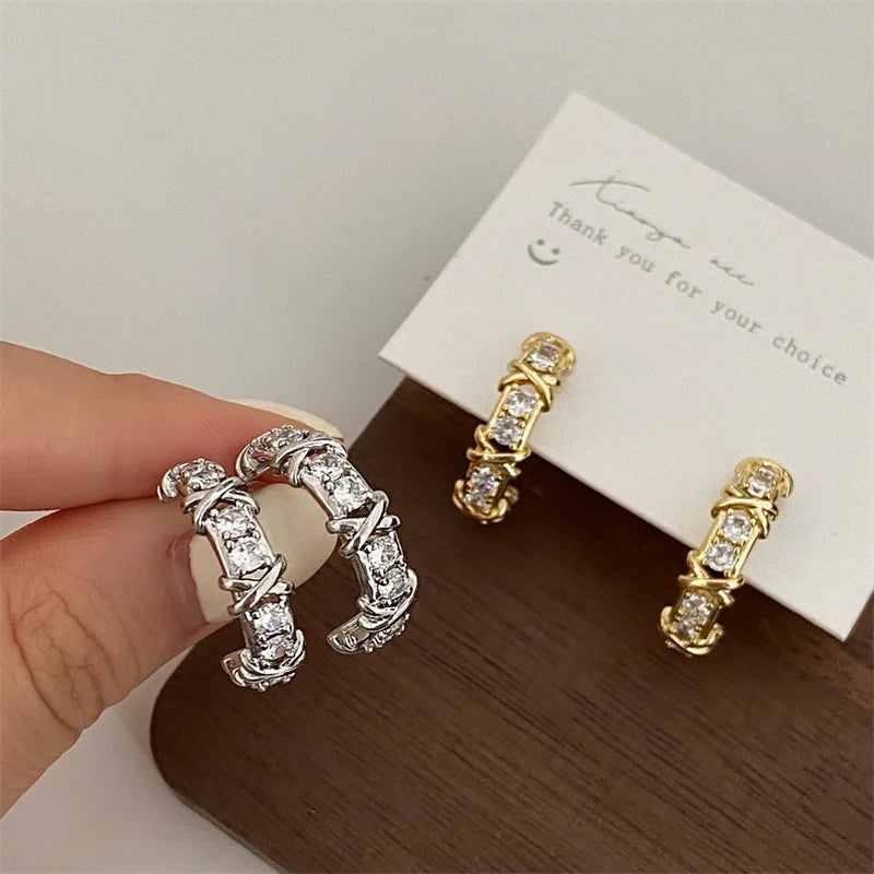 CC Cross Stud Earrings