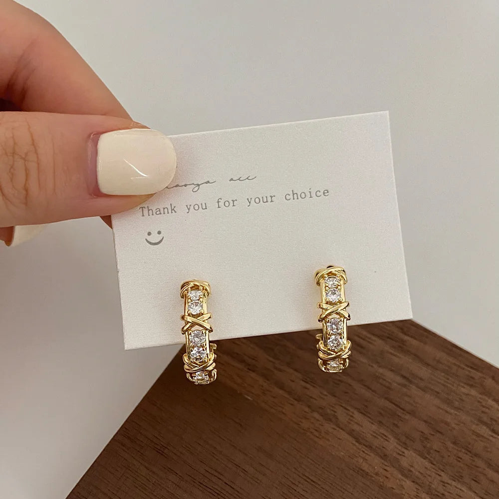 CC Cross Stud Earrings