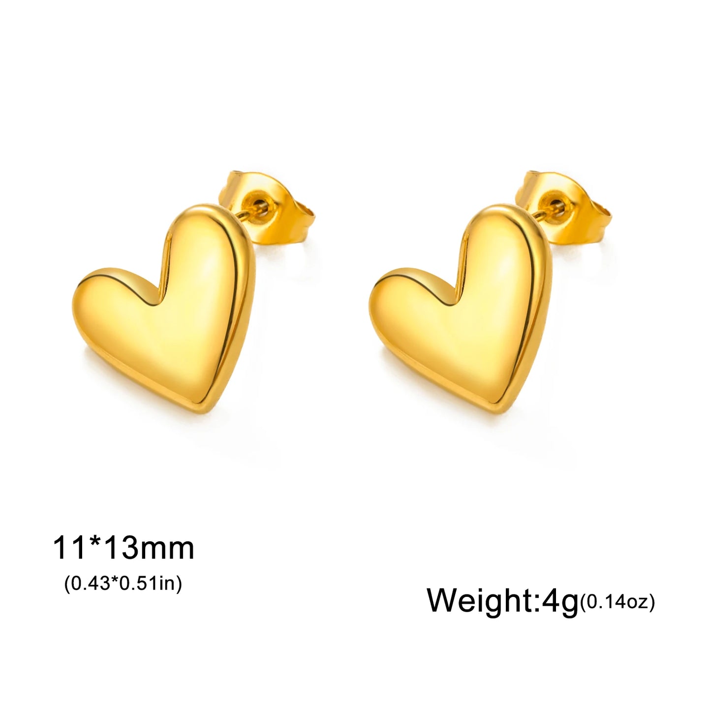 Lucktune Heart Stud Earrings Women Stainless Steel aros mujer Love Cutout Piercing Earrings Trend 2025 Kpop Jewelry Gift New