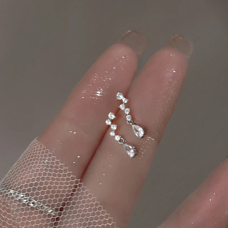 Crystal Water Drop Stud Earrings