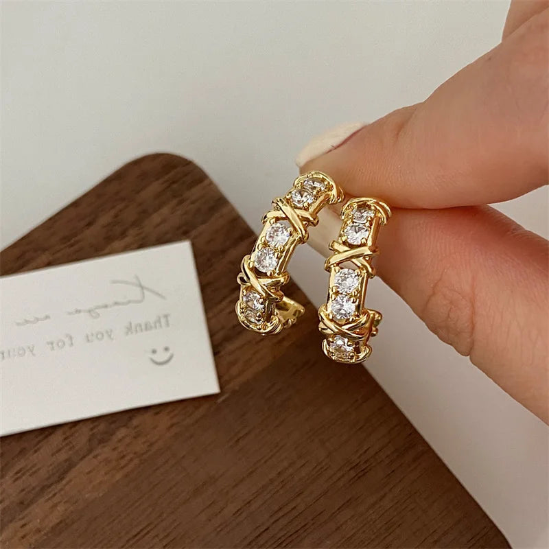CC Cross Stud Earrings