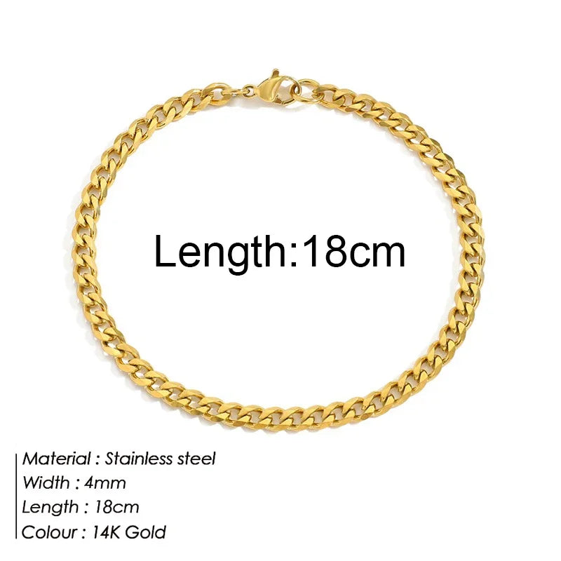 Gold Twist Chain Bracelet