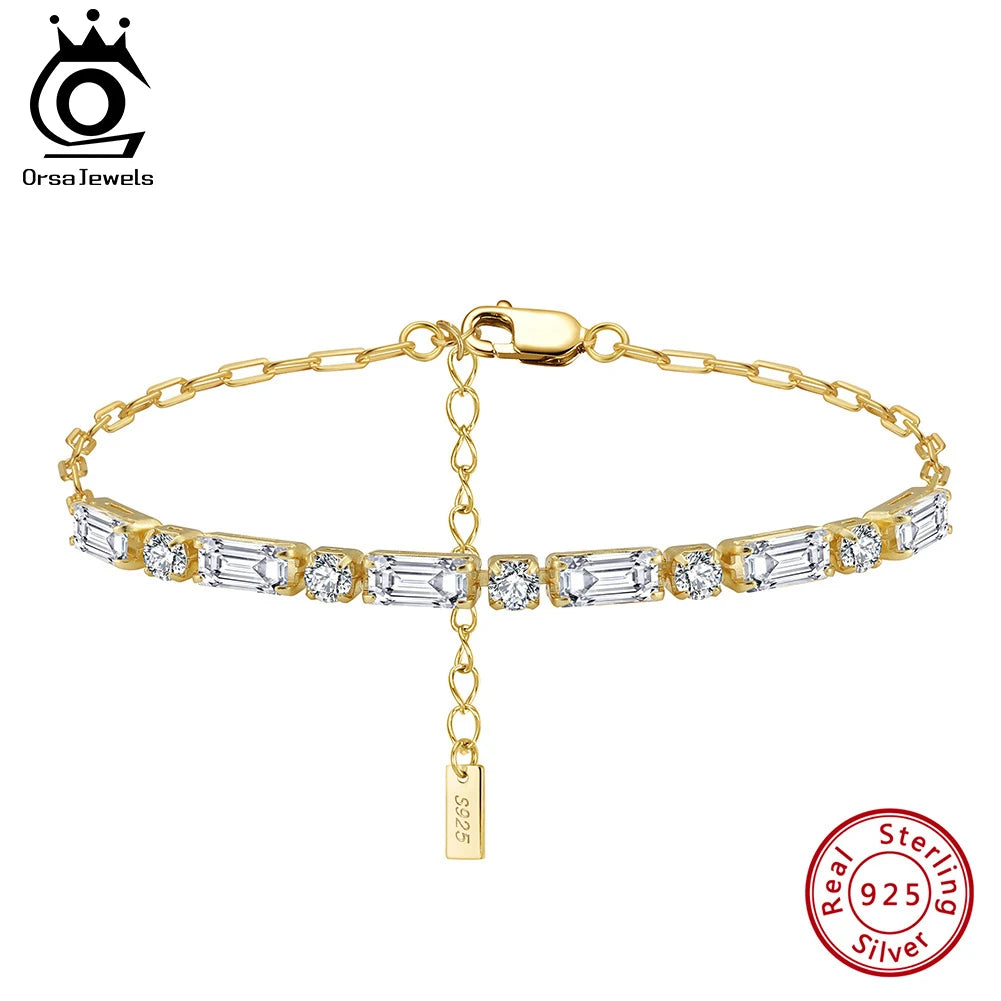 925 Sterling Silver 3mm Tennis Chain Bracelet
