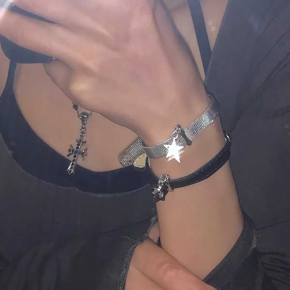 Star Charm Punk Bracelet