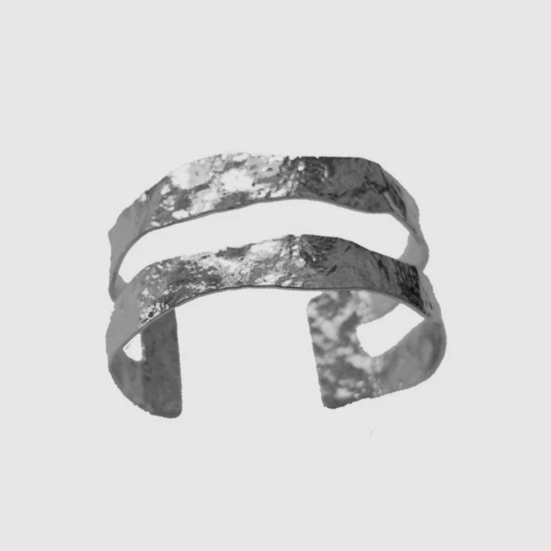 Irregular Hammered Metal Bangle