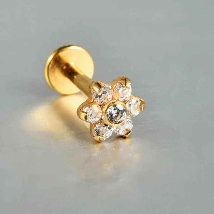 Titanium Flower Stud