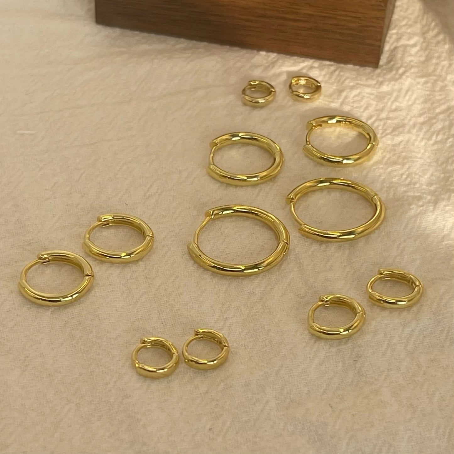 6-15mm Stainless Steel Earring Minimalist Classic Round Gold Color Earring for Women Men Tiny Huggie Hoop Rock Jewelry Gift