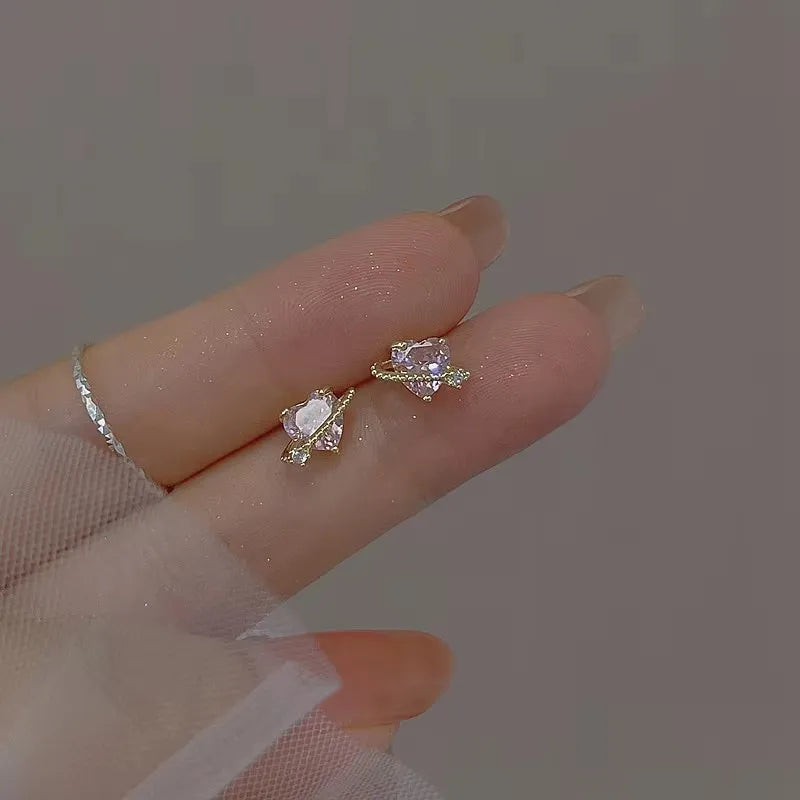 925 Silver Needle Zircon Earrings Hypoallergenic Fashion Ear Studs Female Pendant Tassel Pendant Earrings for Women Jewelry Gift