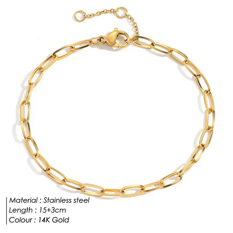 Gold Twist Chain Bracelet