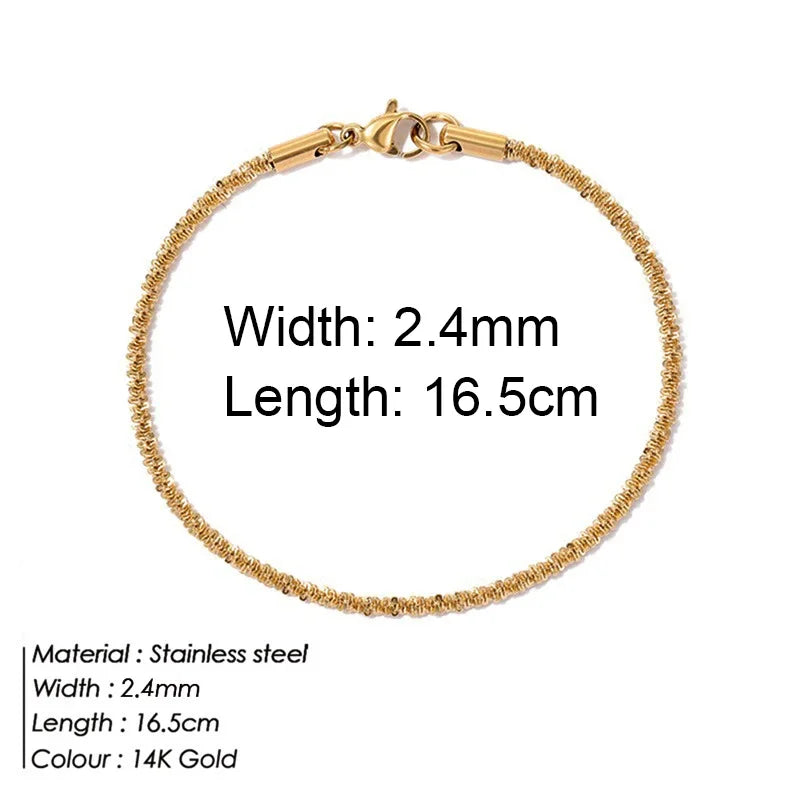 Gold Twist Chain Bracelet