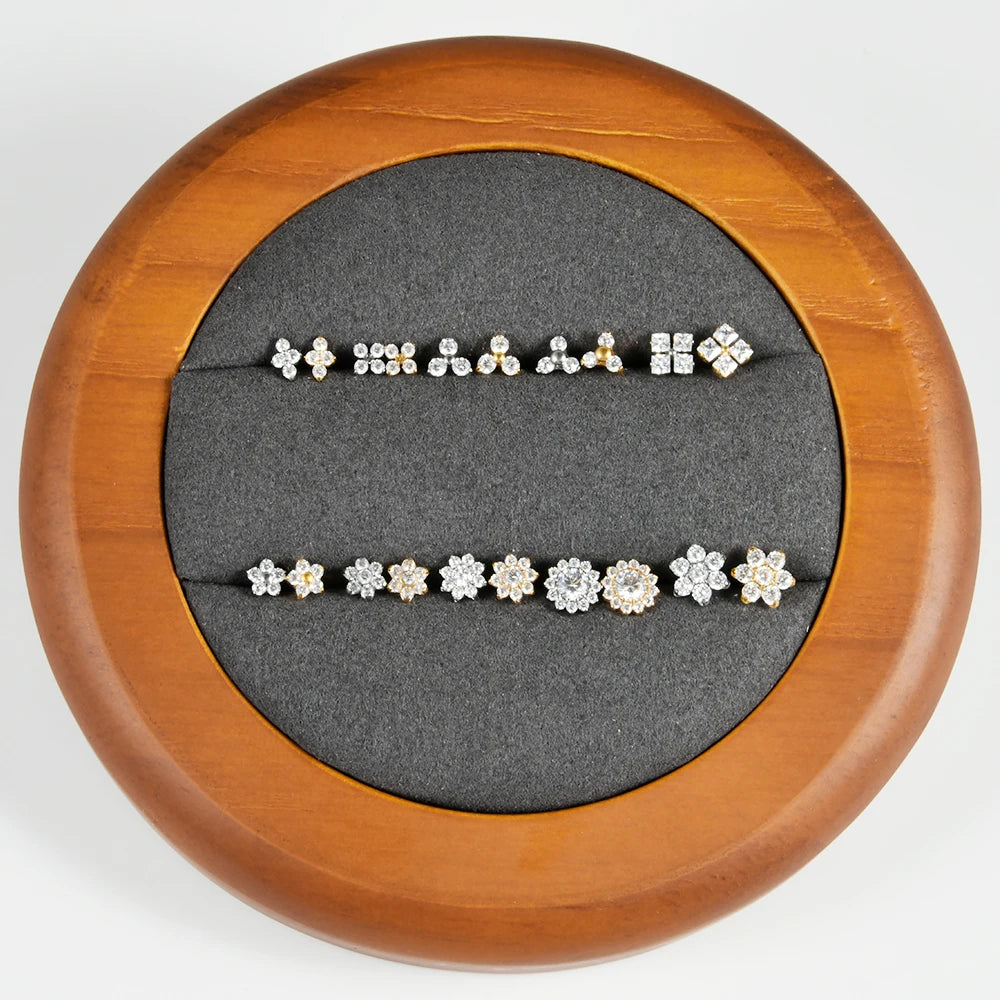 Titanium Flower Stud