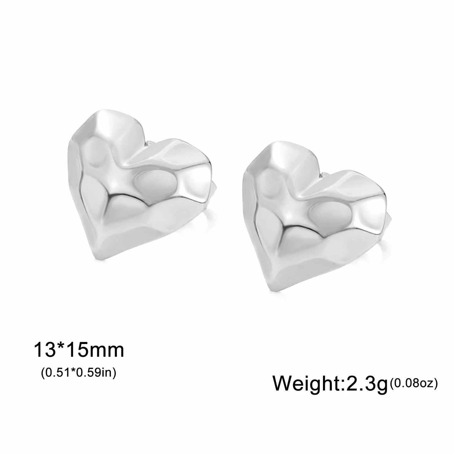 Lucktune Heart Stud Earrings Women Stainless Steel aros mujer Love Cutout Piercing Earrings Trend 2025 Kpop Jewelry Gift New
