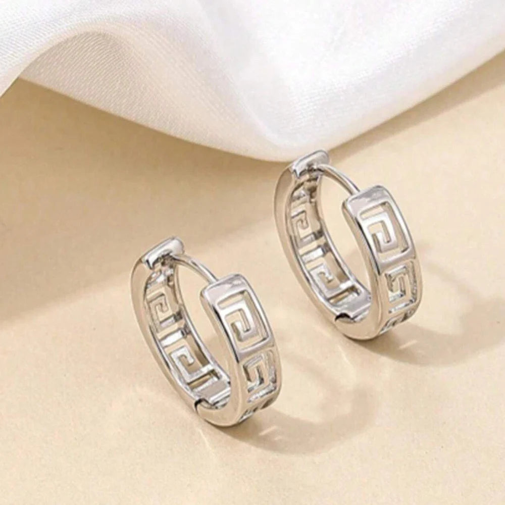 Gold / Silver Hollow Hoop Earrings
