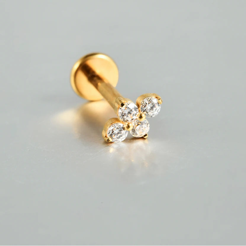 Titanium Flower Stud