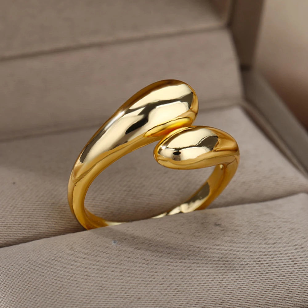 Gold Wide Open Rings