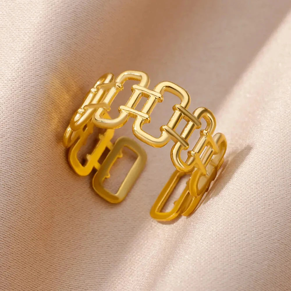 Gold Wide Open Rings