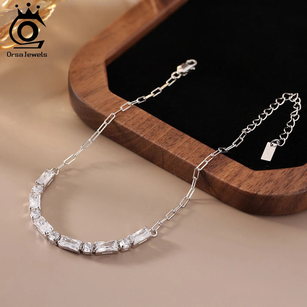 925 Sterling Silver 3mm Tennis Chain Bracelet