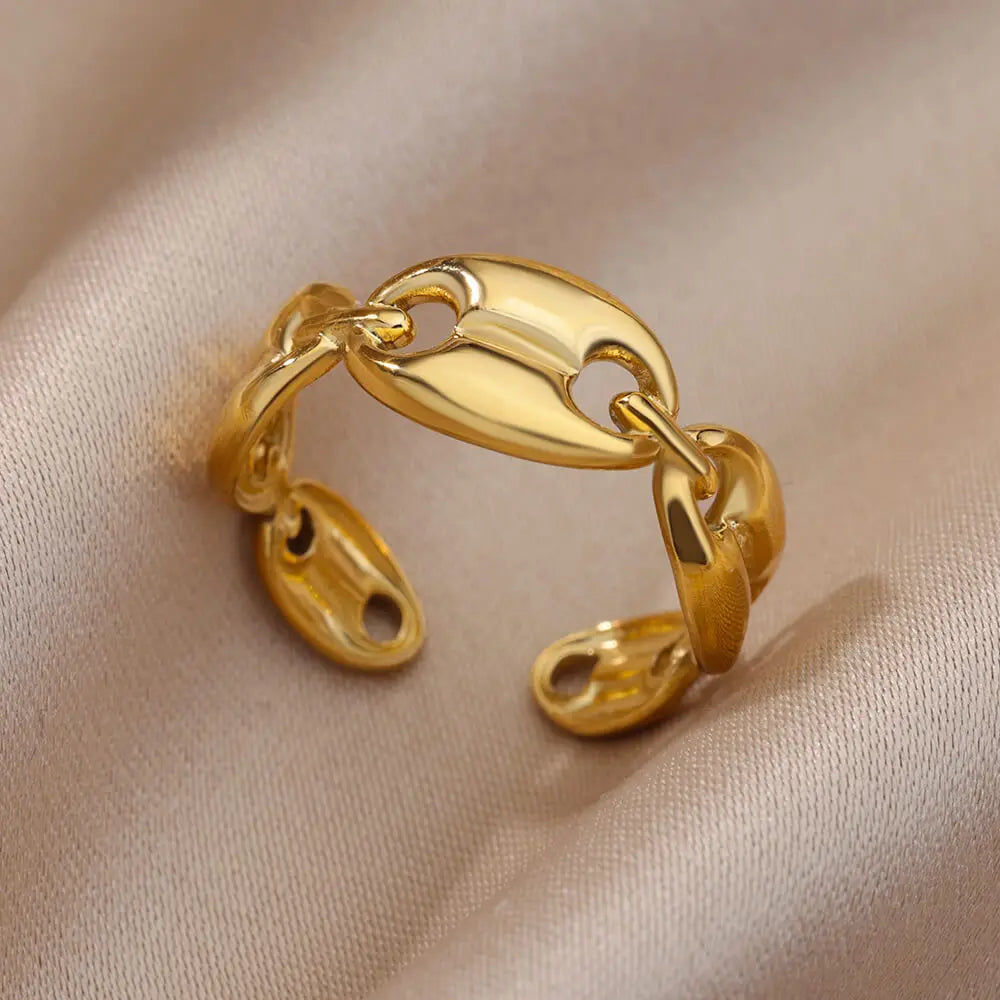 Gold Wide Open Rings