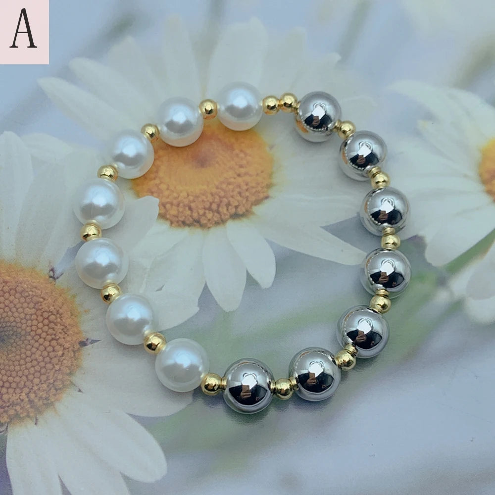 Exquisite luxury Irregular Imitation Pearl Chain Bracelet For Woman Trendy Jewelry Gift