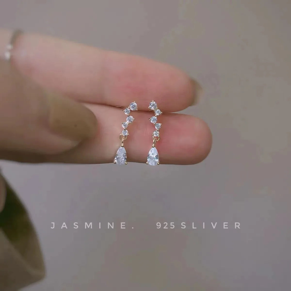 925 Silver Needle Zircon Earrings Hypoallergenic Fashion Ear Studs Female Pendant Tassel Pendant Earrings for Women Jewelry Gift