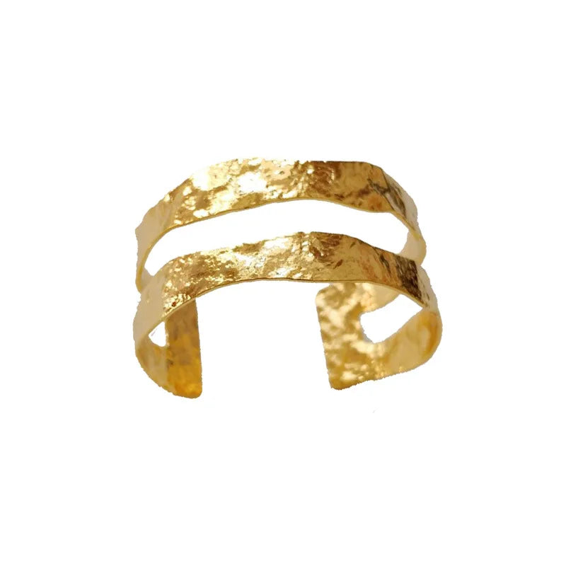 Irregular Hammered Metal Bangle