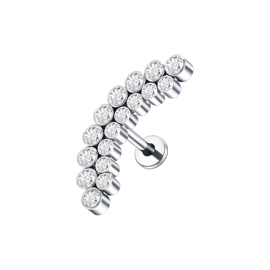 Titanium Crystal Ear Studs