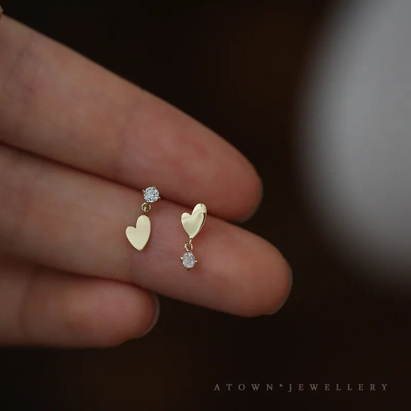 Crystal Water Drop Stud Earrings