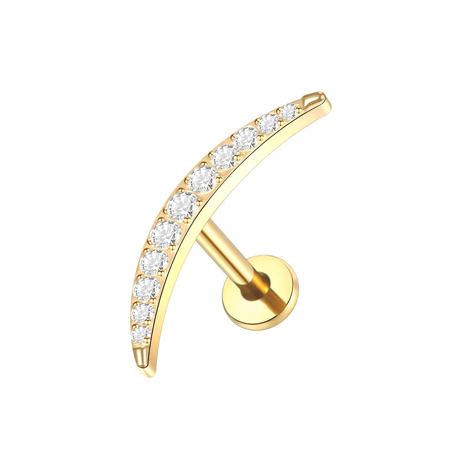 Titanium Crystal Ear Studs