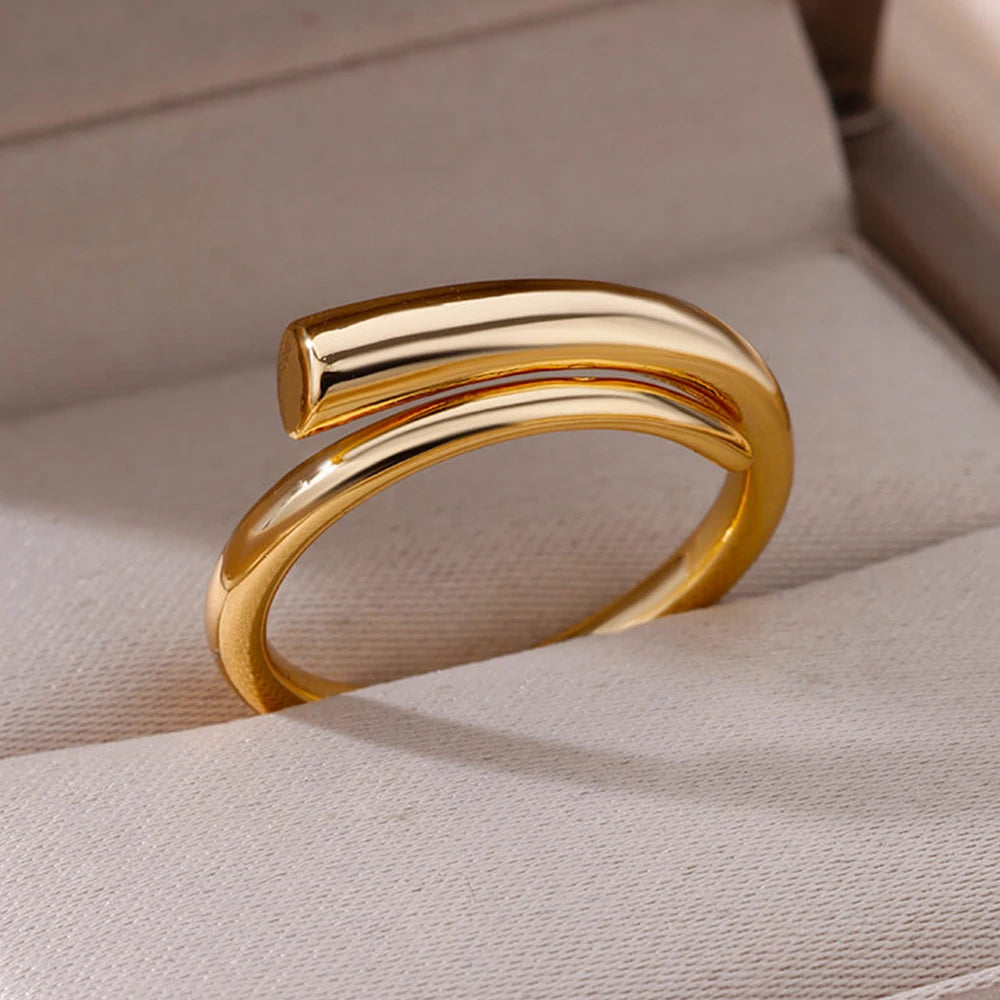 Gold Wide Open Rings