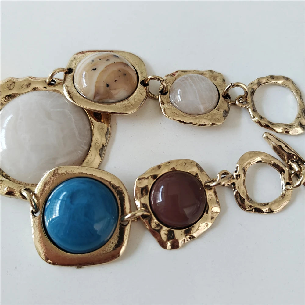 Gold Pearl & Gem Bracelet