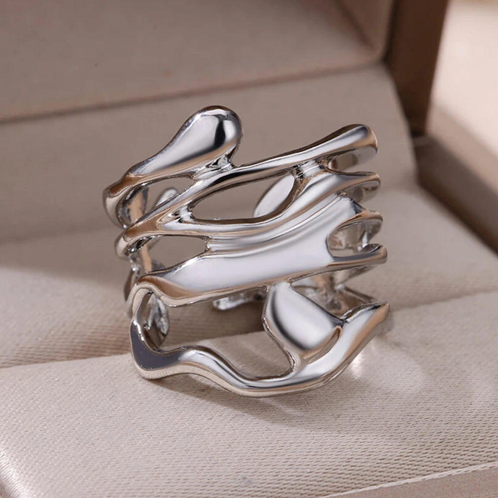 Gold Wide Open Rings