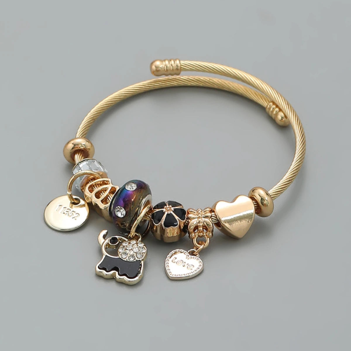 Stainless Steel Panjiadora Beaded Love Bracelet