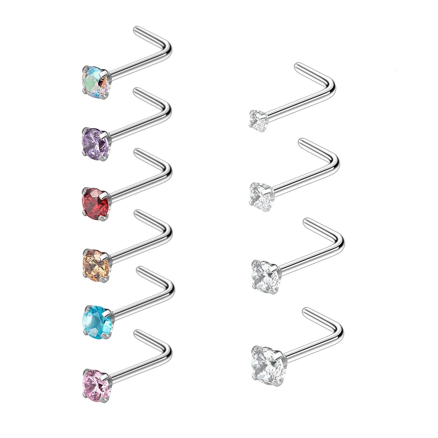 Crystal Nose Stud Set