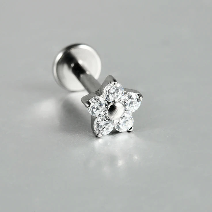 Titanium Flower Stud