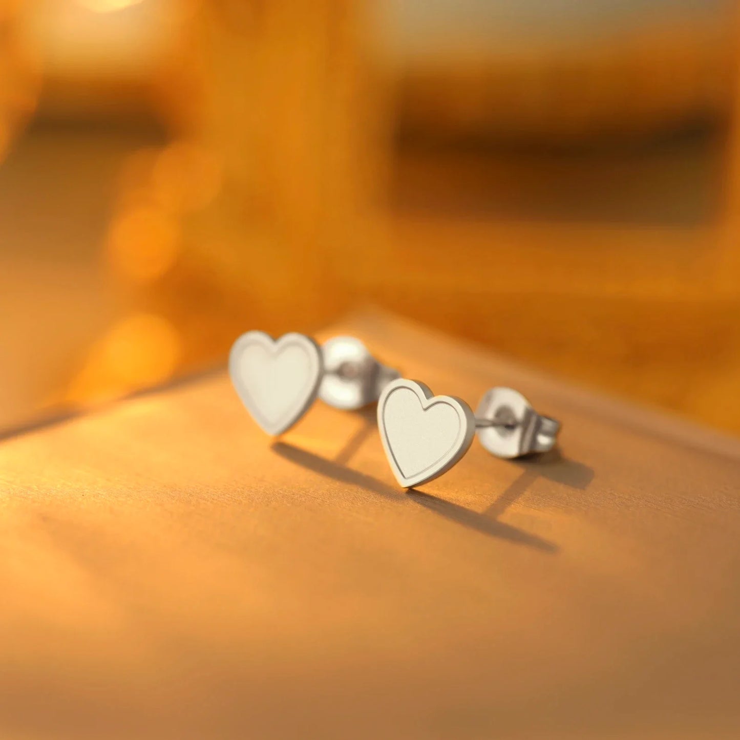 Lucktune Heart Stud Earrings Women Stainless Steel aros mujer Love Cutout Piercing Earrings Trend 2025 Kpop Jewelry Gift New