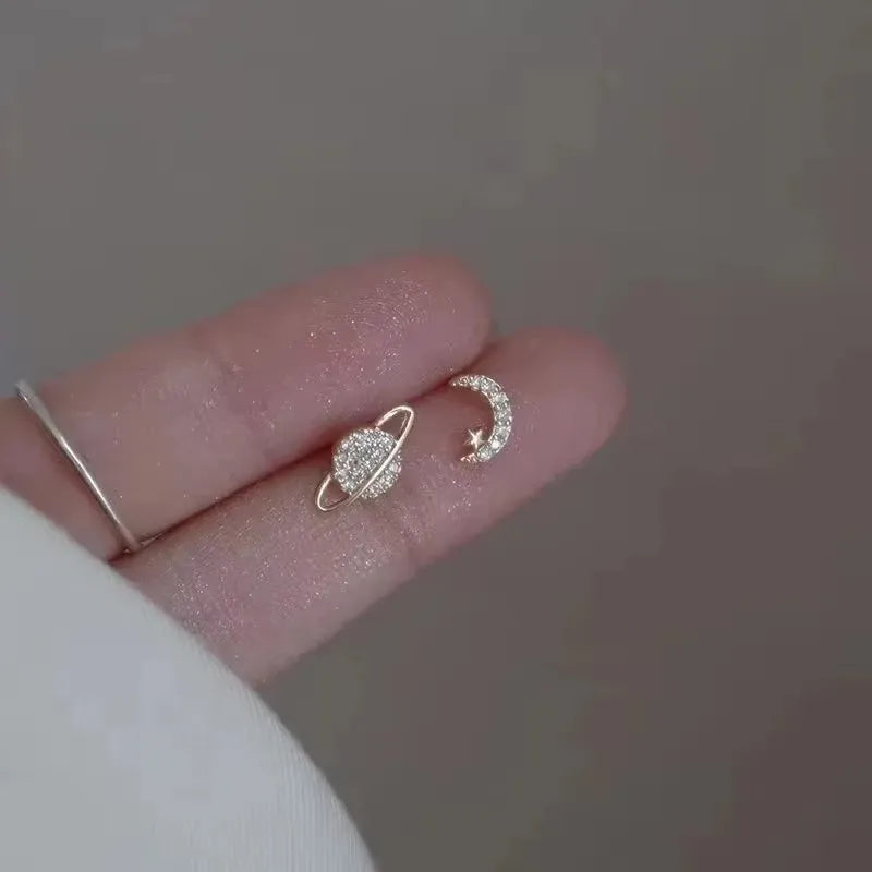 925 Silver Needle Zircon Earrings Hypoallergenic Fashion Ear Studs Female Pendant Tassel Pendant Earrings for Women Jewelry Gift