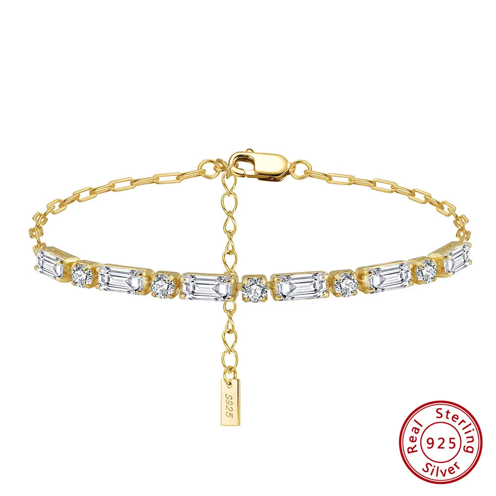 925 Sterling Silver 3mm Tennis Chain Bracelet