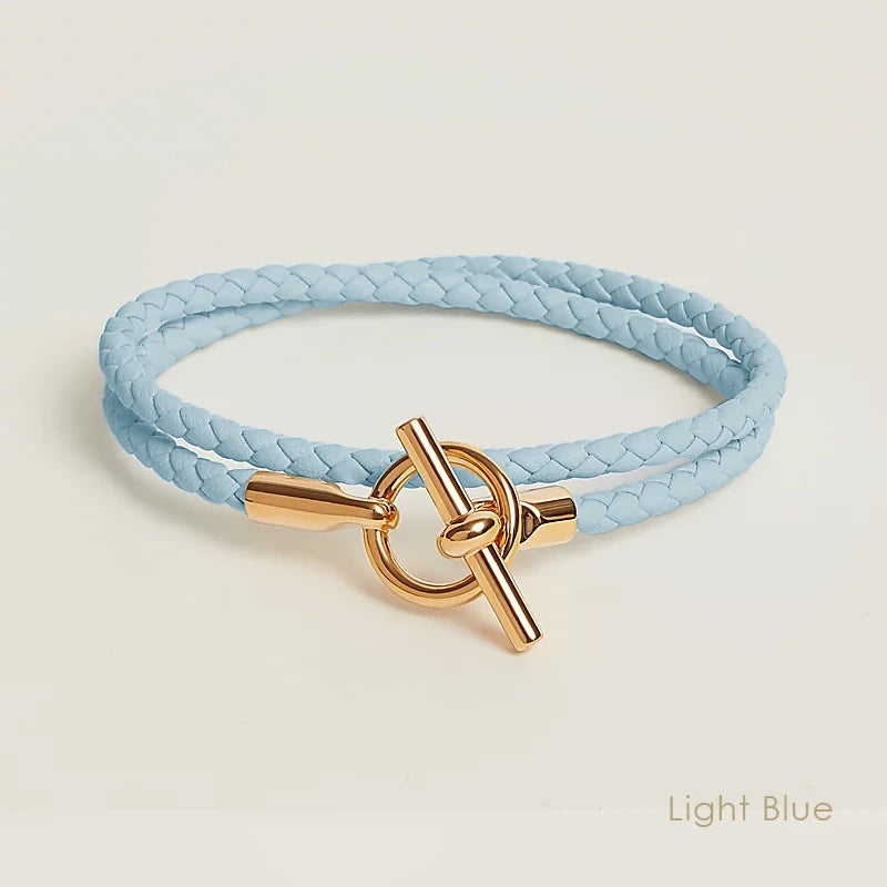 MOONLIGHT Classic Leather Doublelayer Bracelets for Woman High Quality Bracelet Fashion Couple Jewelry Gifts 11 Colors Wholesale