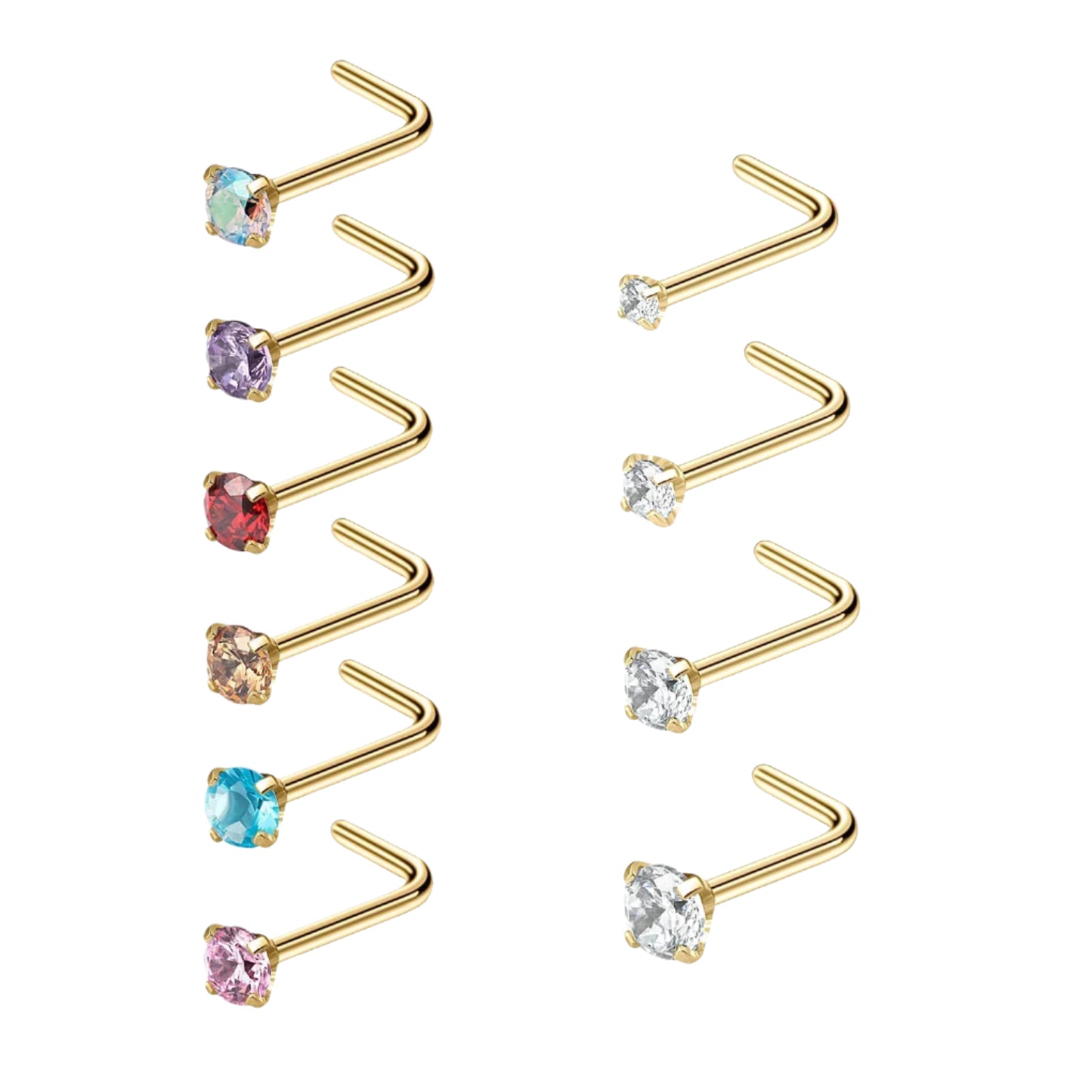 Crystal Nose Stud Set