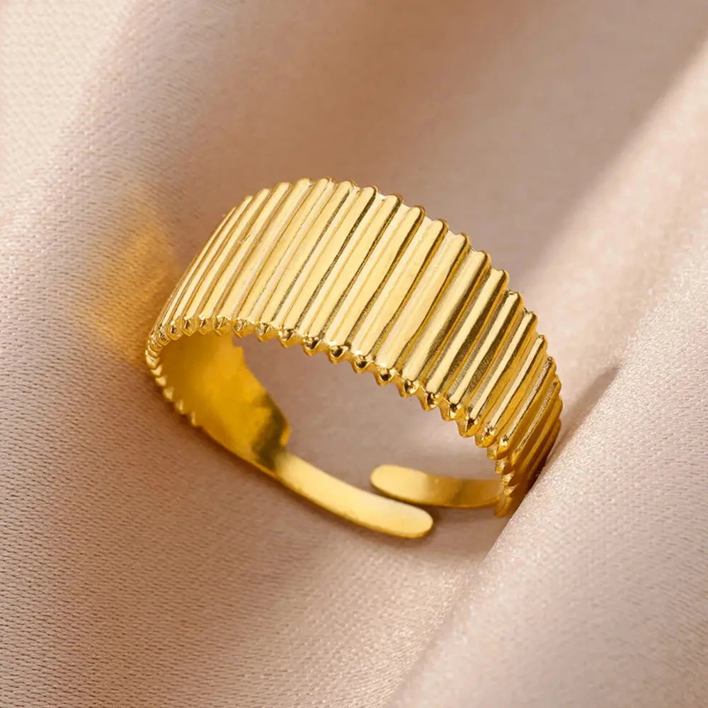 Gold Wide Open Rings