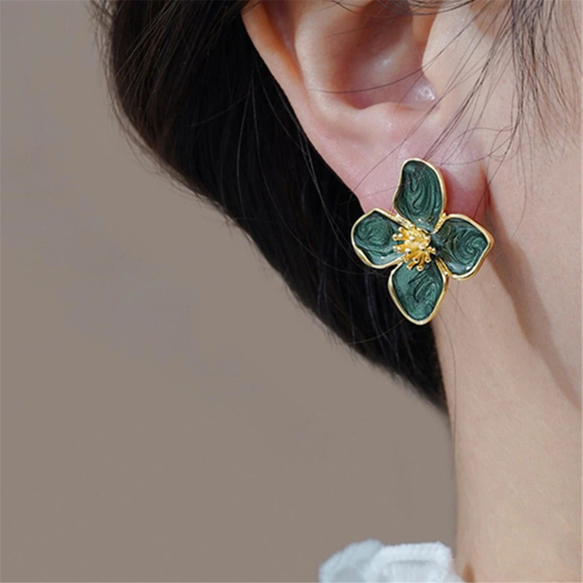 Hibiscus Flower Earrings