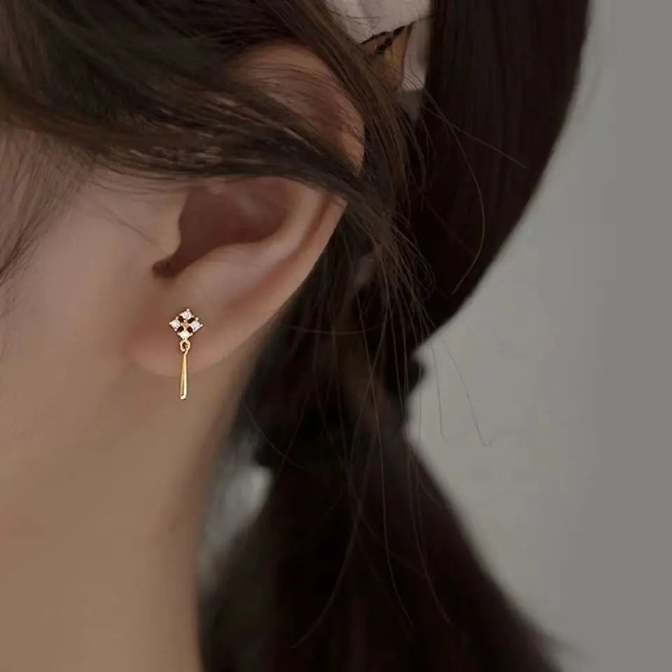 Crystal Water Drop Stud Earrings