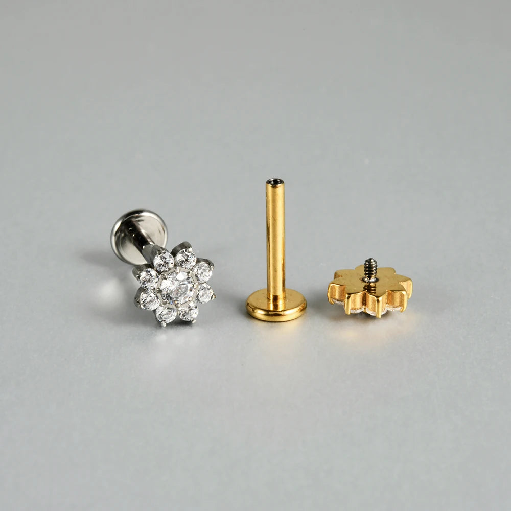 Titanium Flower Stud