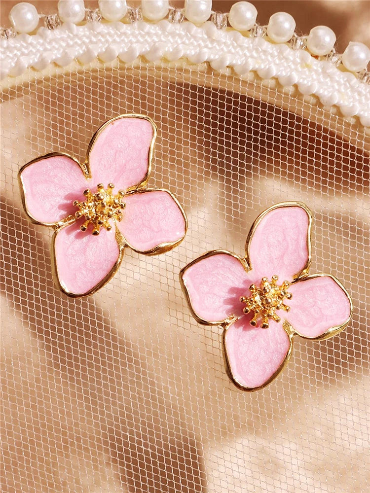 Hibiscus Flower Earrings