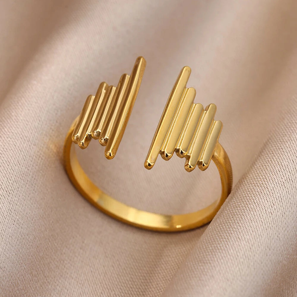 Gold Wide Open Rings