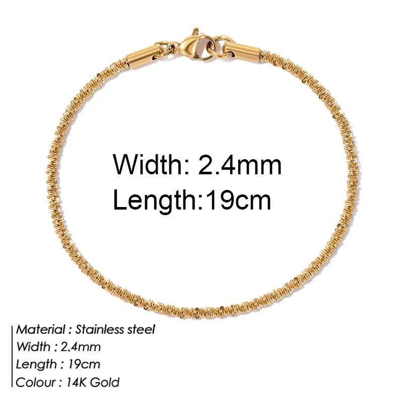 Gold Twist Chain Bracelet