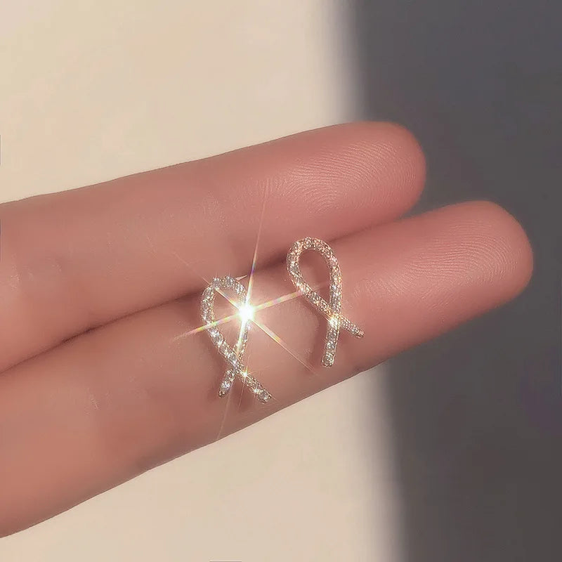 925 Silver Needle Zircon Earrings Hypoallergenic Fashion Ear Studs Female Pendant Tassel Pendant Earrings for Women Jewelry Gift