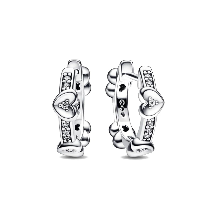 925 Silver Hoop Infinite Love Earrings Blue Flower White Stone Golden Round Heart Shape Pendant Earrings For Women DIY Jewelry