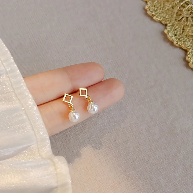 Crystal Water Drop Stud Earrings